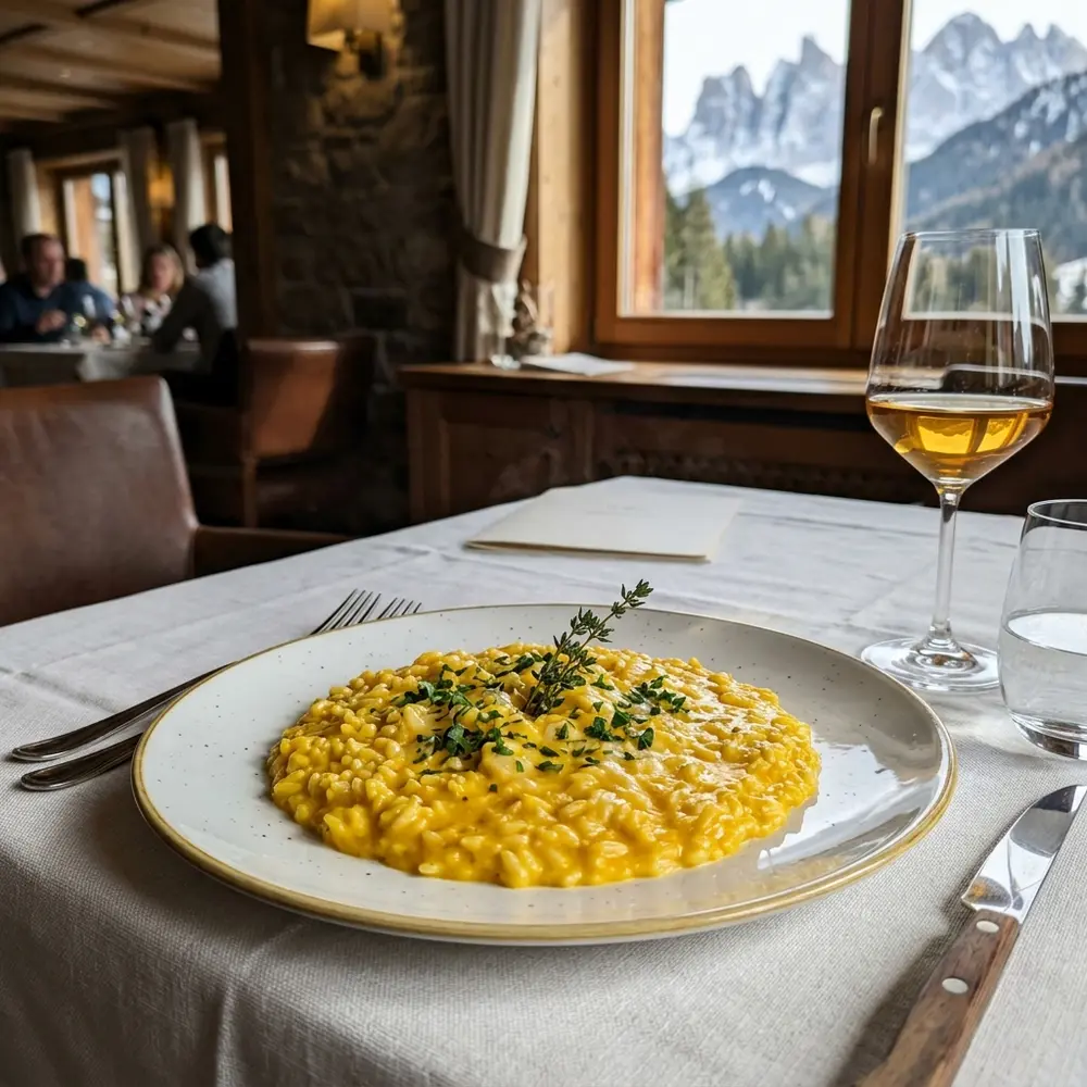 Risotto mantecato alla fontina e zafferano