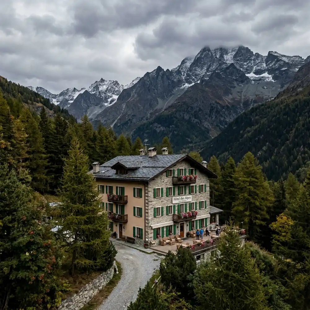 Parc Hotel Billia circondato dai boschi della valle